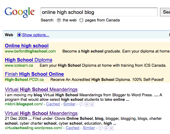 high school  blogs